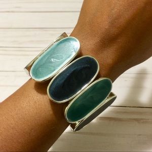 Teal Blue Statement Bracelet